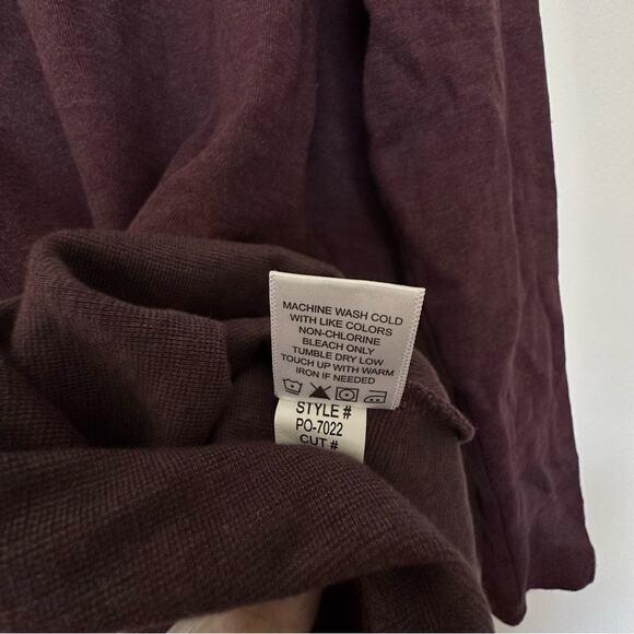 Mizzen+Main Quarter Zip Sweater Mens Medium Maroon Performance Casual - Picture 3 of 5